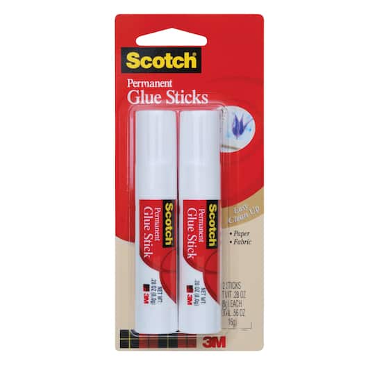 3M Scotch&#xAE; White Permanent Glue Stick, 2ct.
